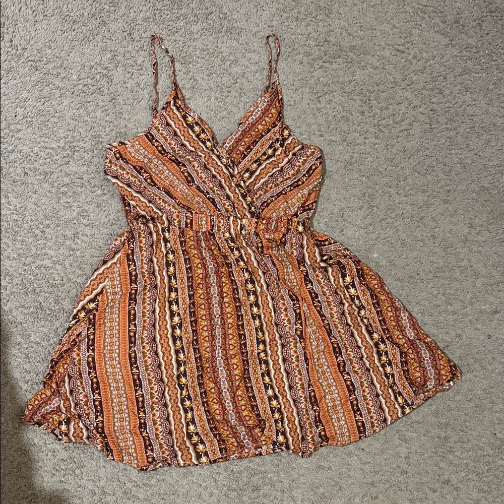 Bohemian Striped Sleeveless Dress